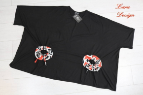 Shirt schwarz mit Kullertasche 0354-ShKKT [EG | schwarz]